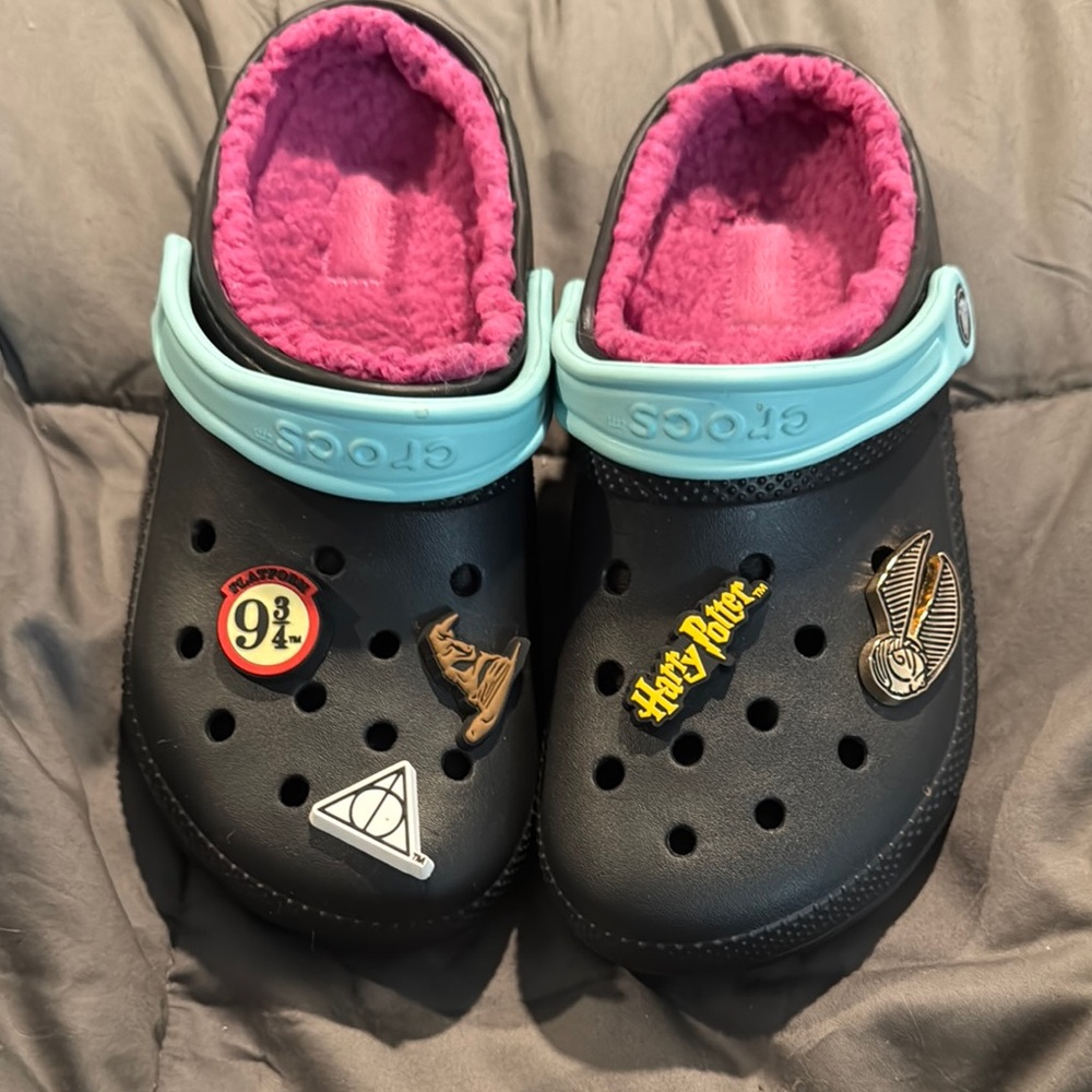 Black Crocs with Harry Potter Charms